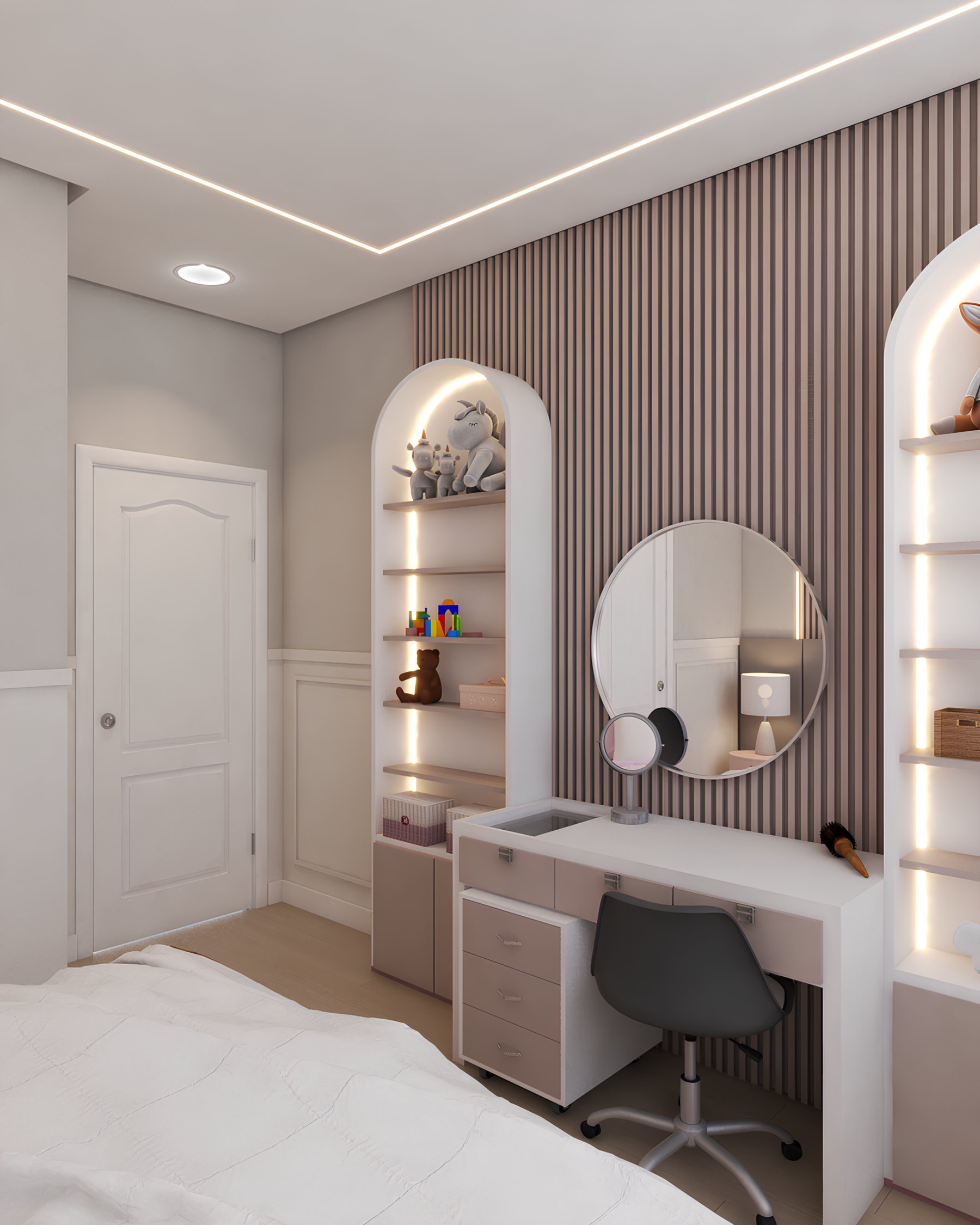 Warm, sophisticated interior design project in Orlando by Juliana Becca